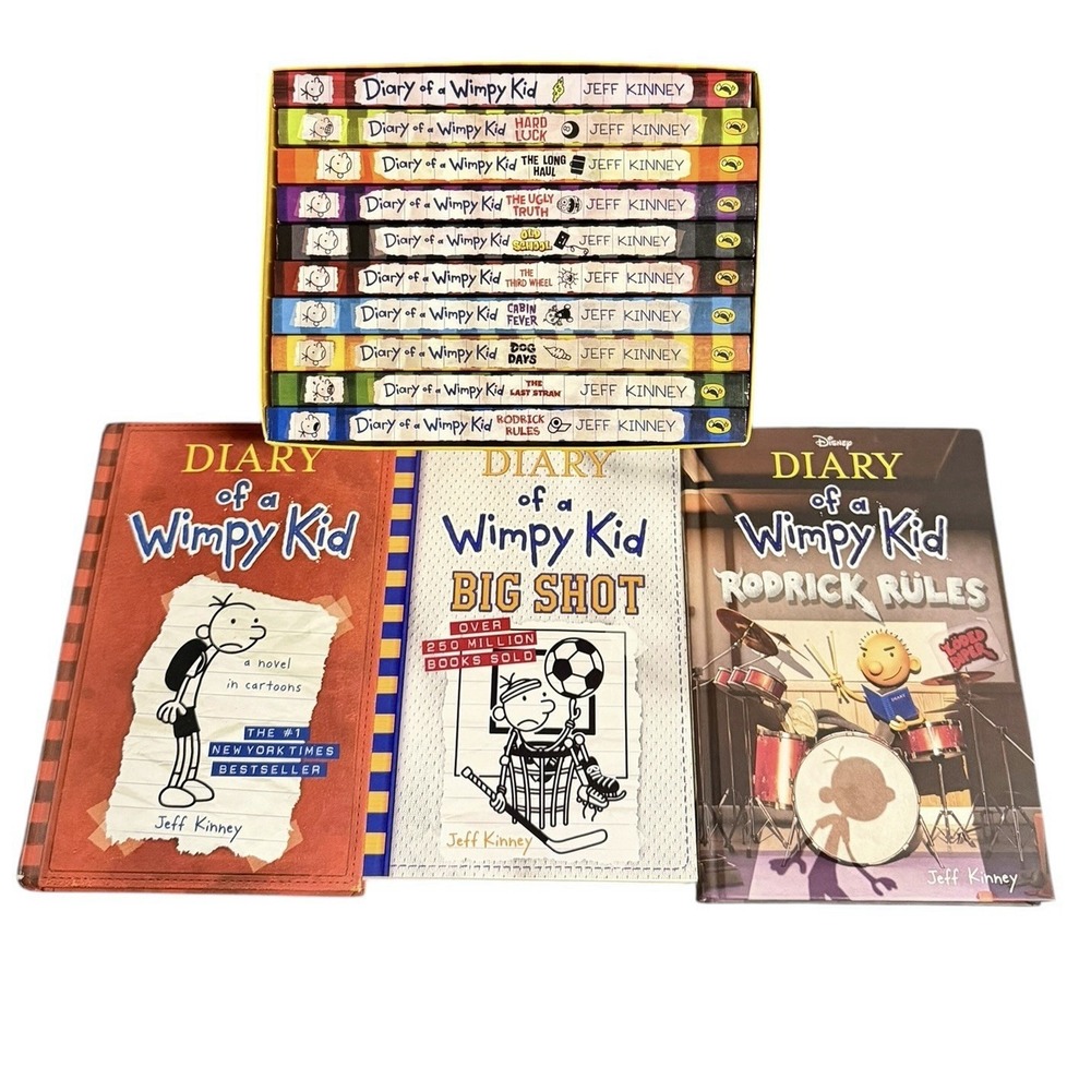 Bundle Of 13 Diary of a Wimpy Kid Box Collection Plus 3‎ Extra Hard/Soft Cover